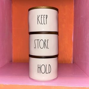 Rae Dunn storage glass container